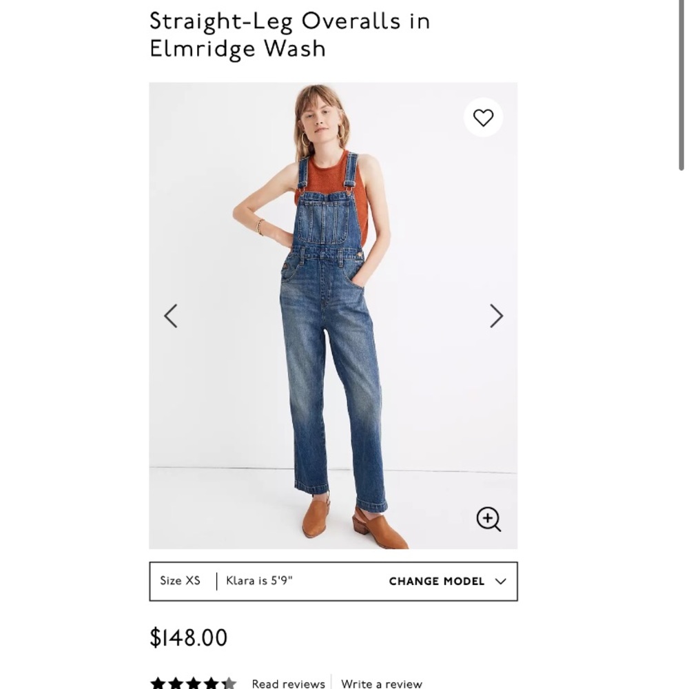 NWT Madewell Denim Overalls